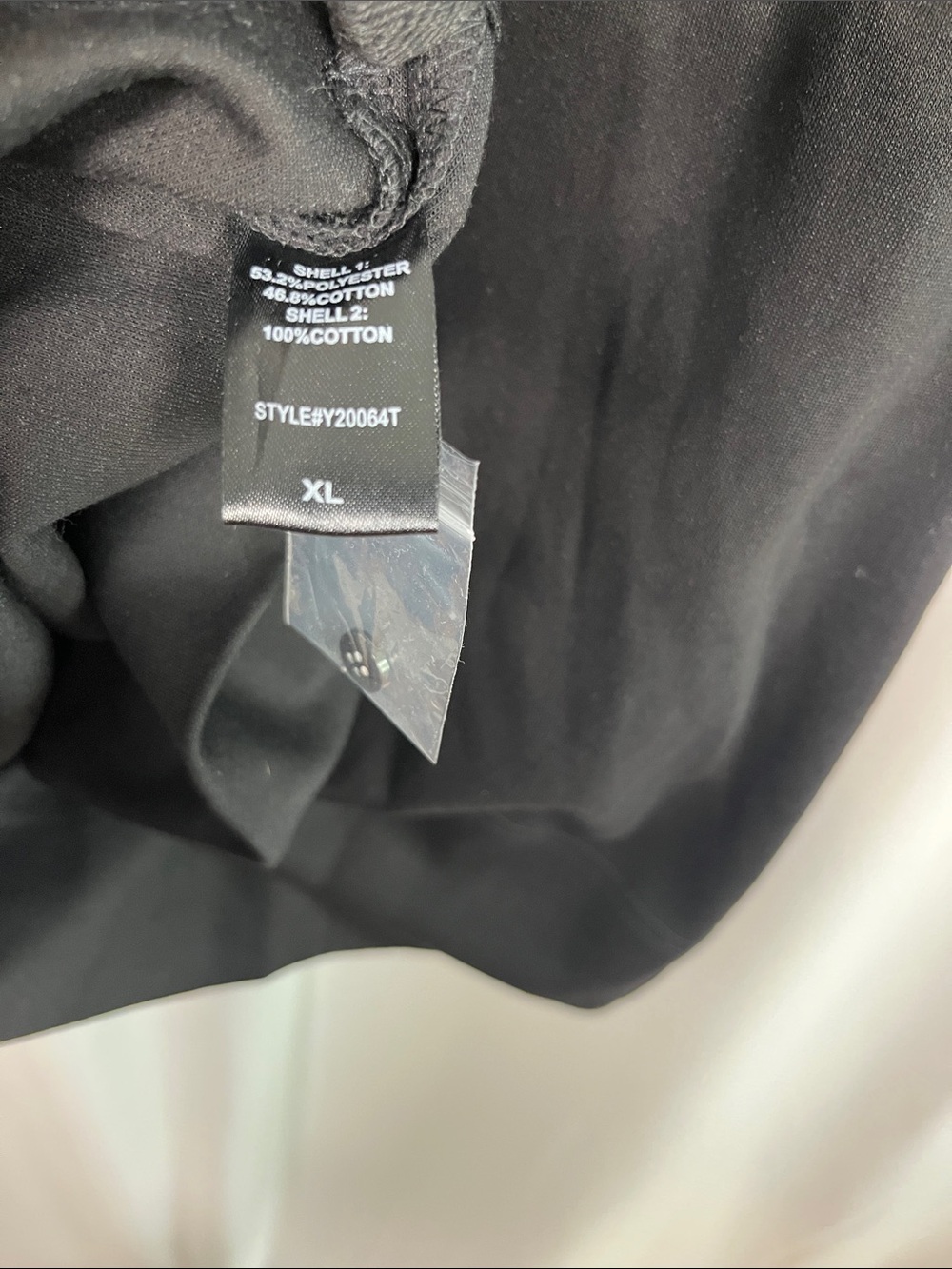 Pomander place Tuckernuck black terry ruffle neck Charlotte shirt dress sz XL - Picture 8 of 8